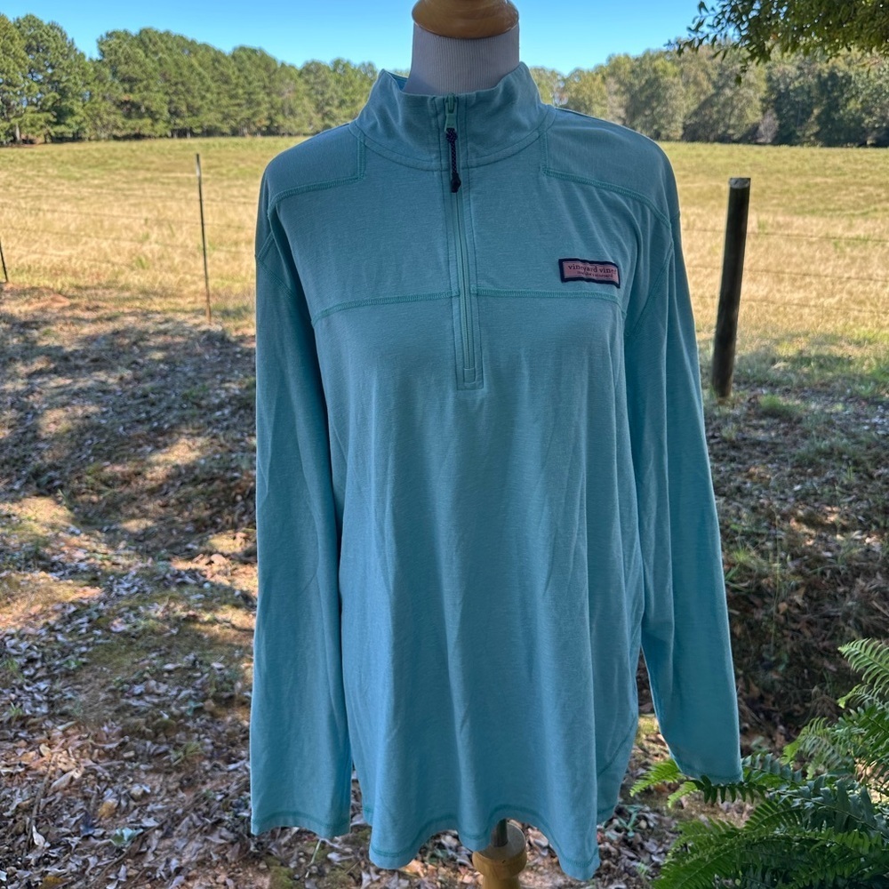 Vineyard Vines Light Blue Quarter-Zip Sweatshirt